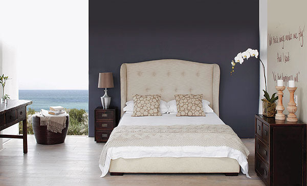 Tufted Wingback Bed
